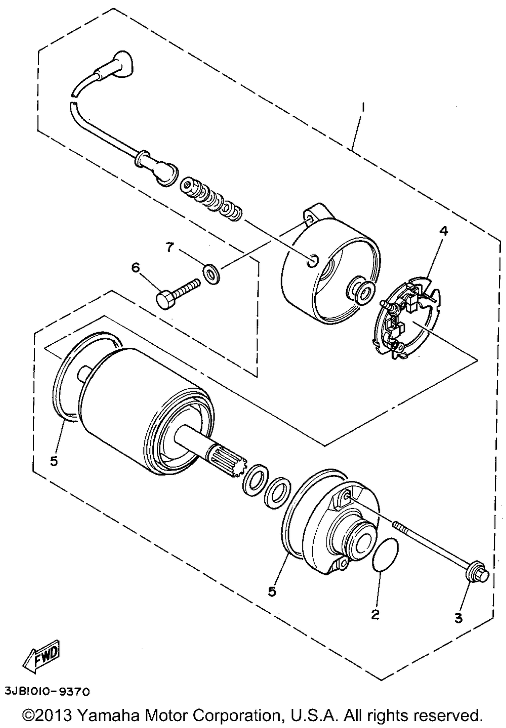 Starting motor