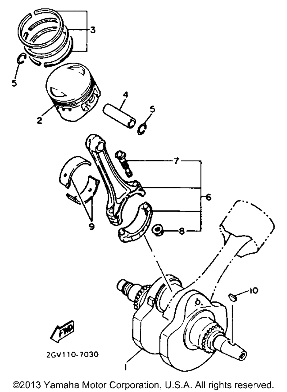 Crankshaft piston