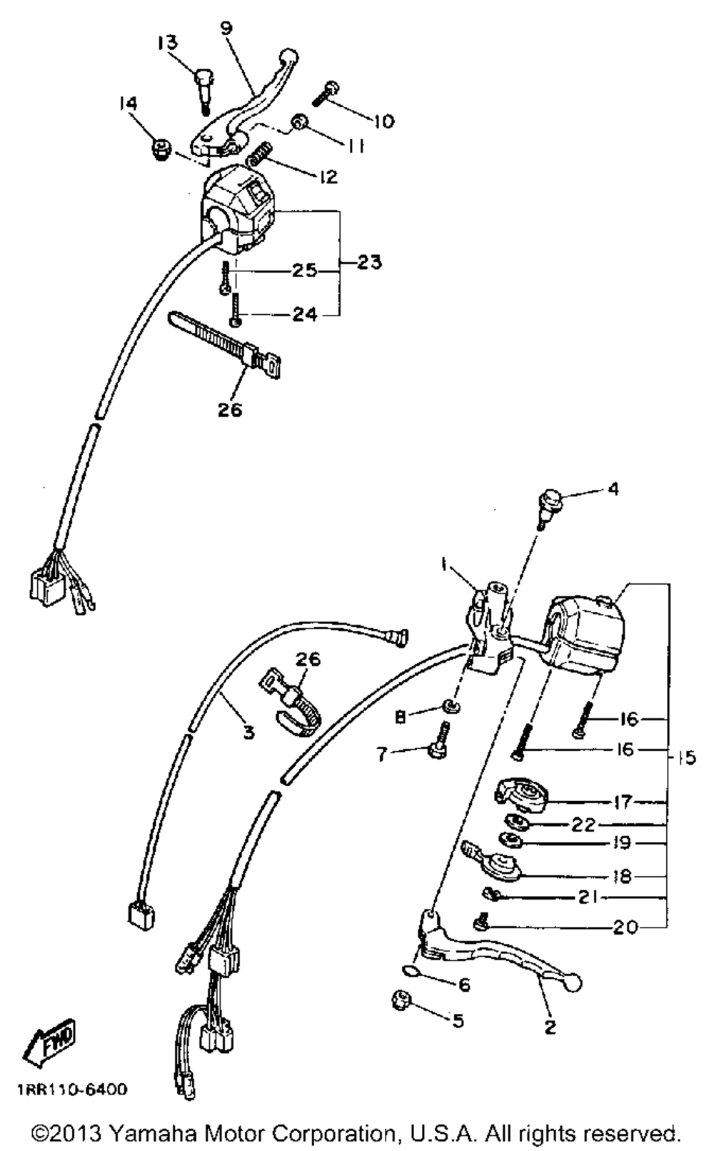 Handle switch lever