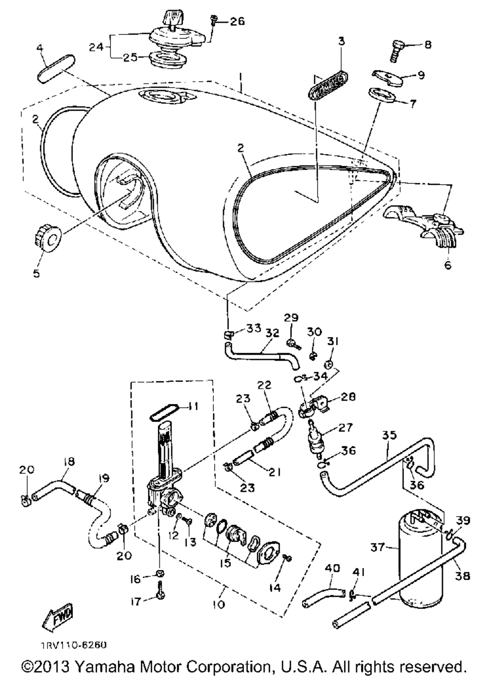 Fuel tank xv700csc ctc