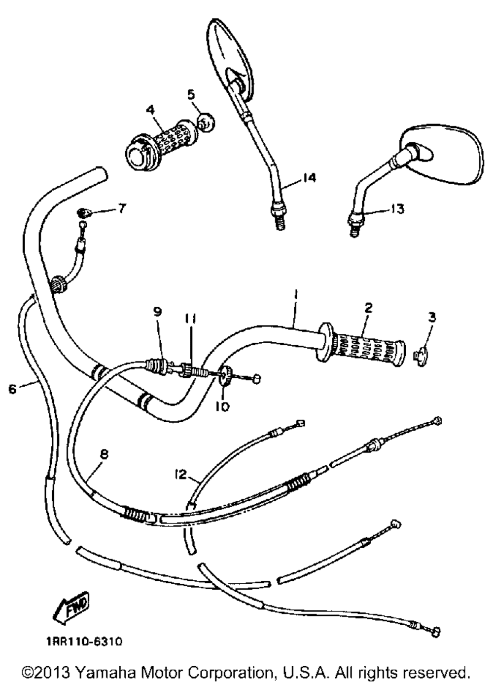 Handlebar cable