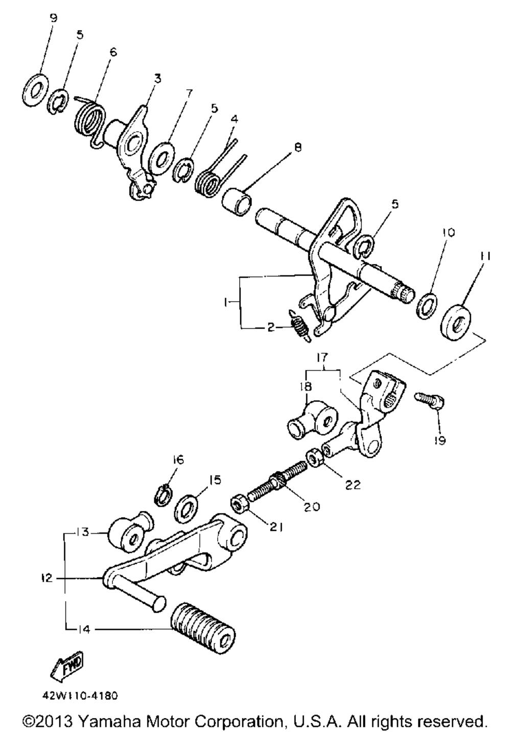 Shift shaft