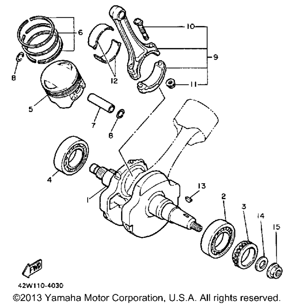 Crankshaft piston