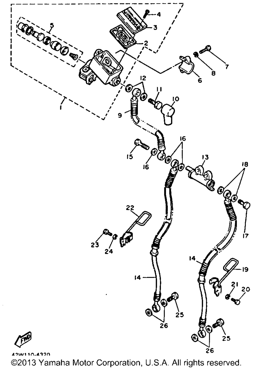 Front master cylinder