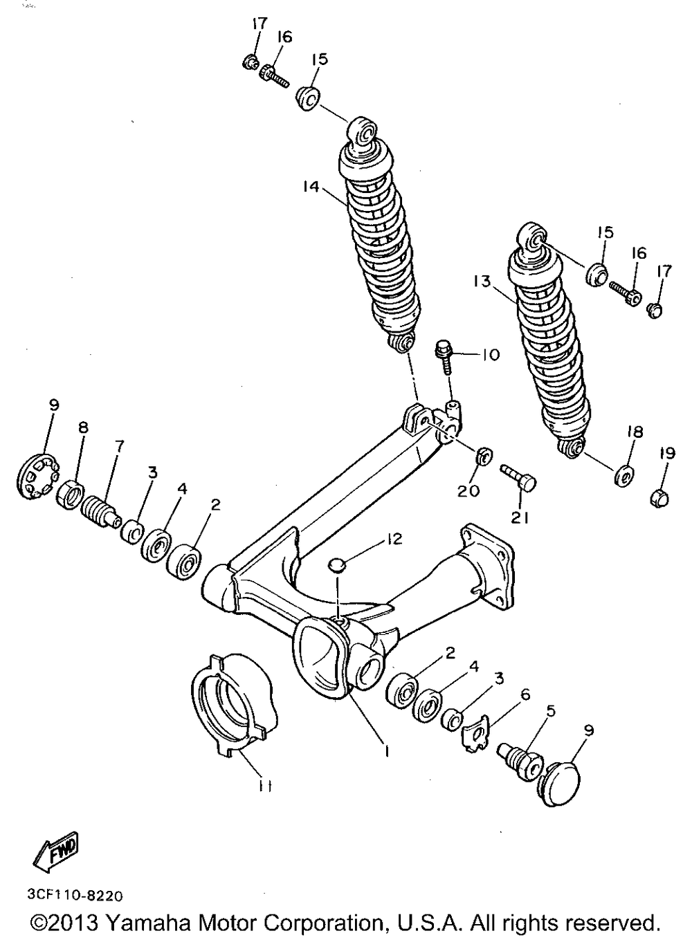 Rear arm suspension