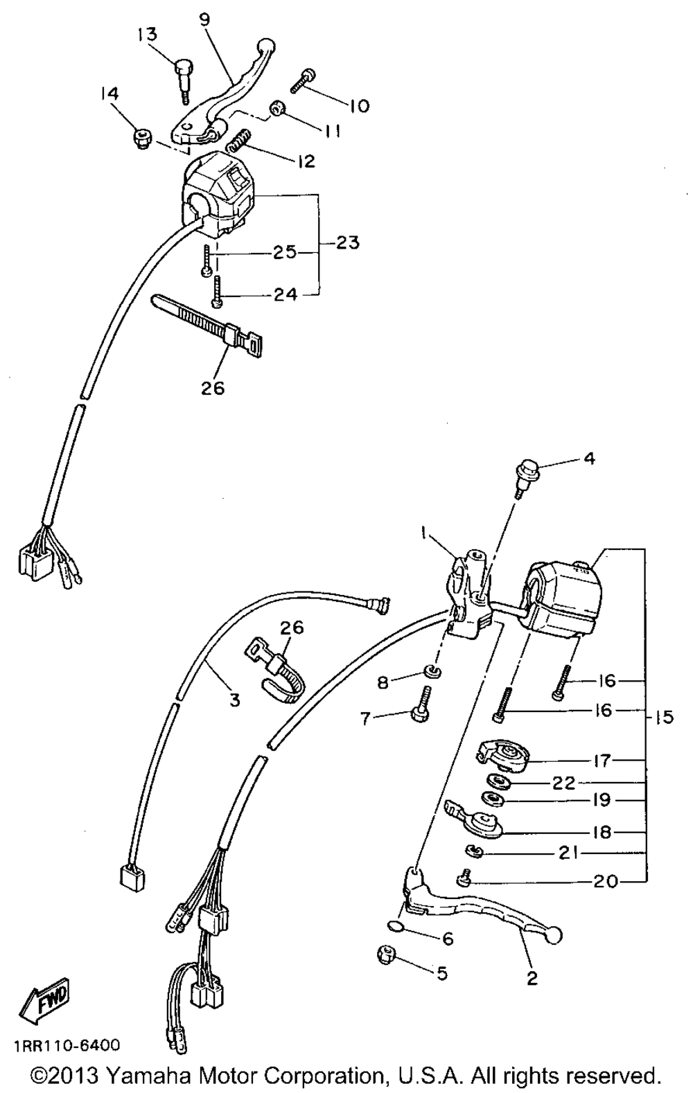 Handle switch lever