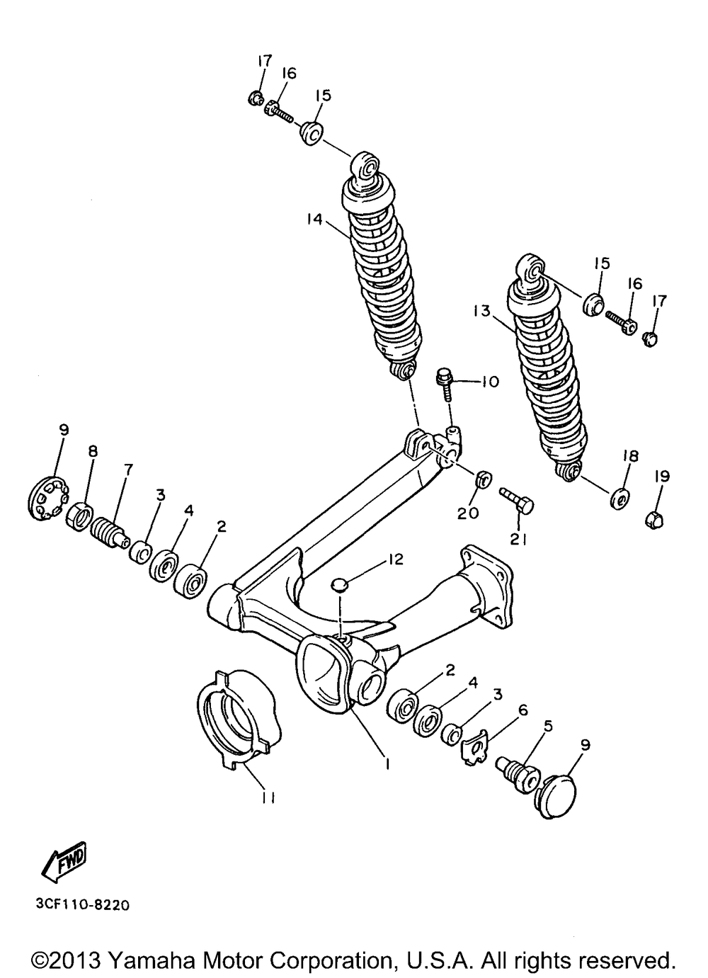 Rear arm suspension