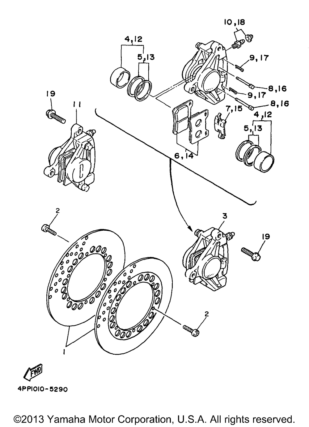 Front brake caliper