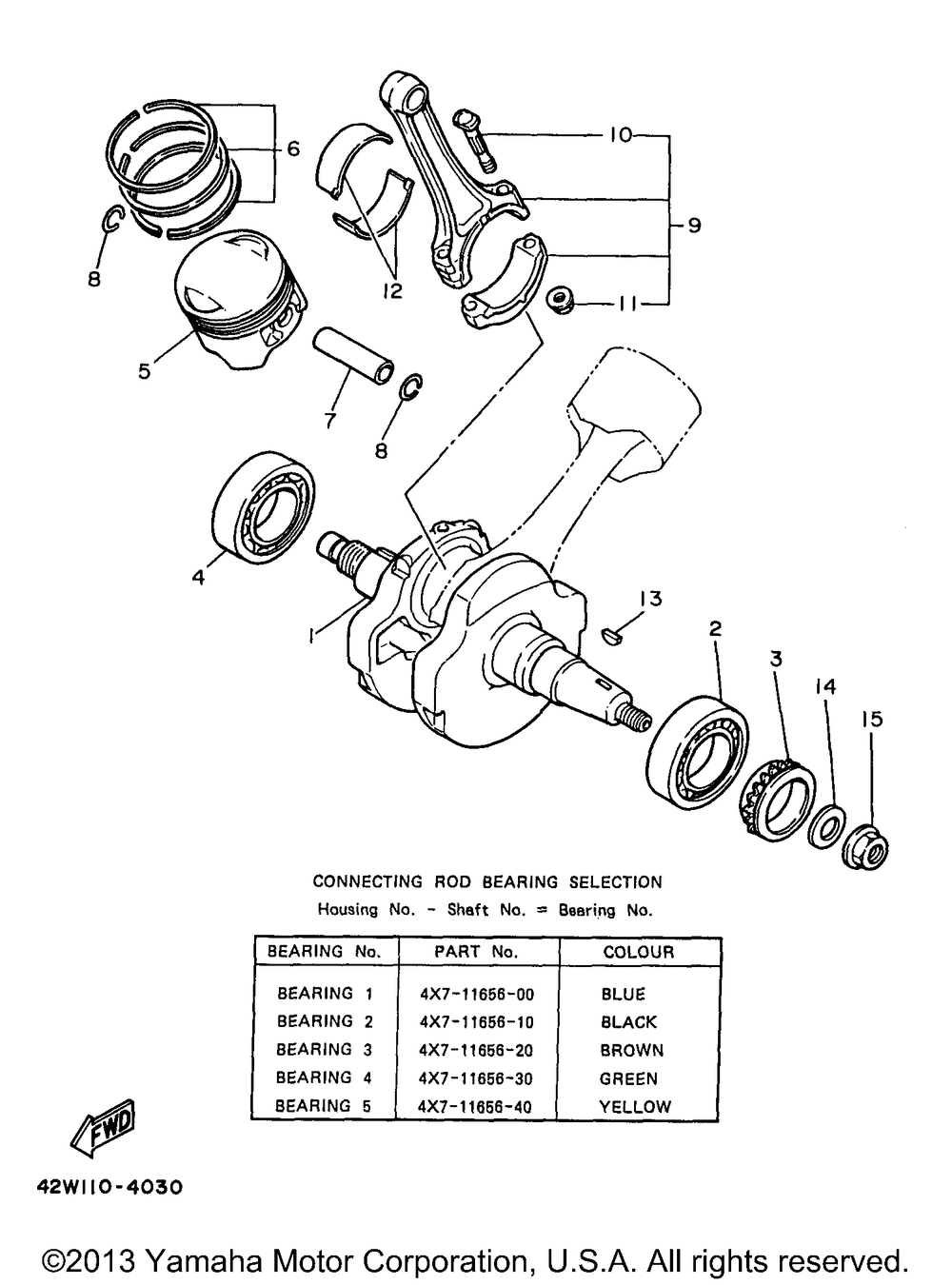 Crankshaft piston