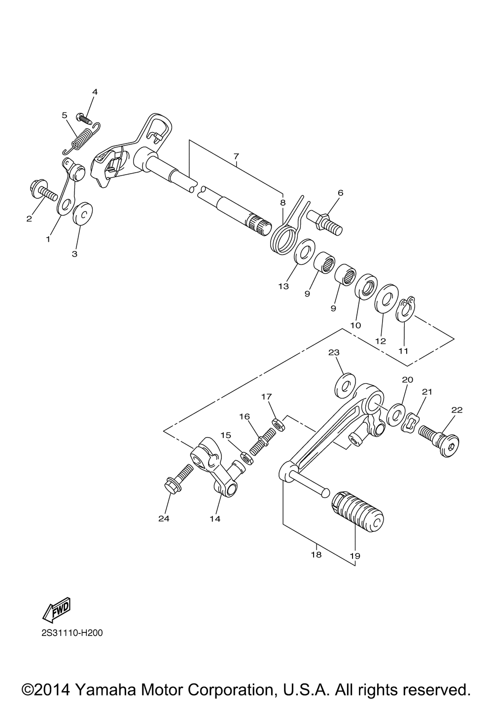 Shift shaft