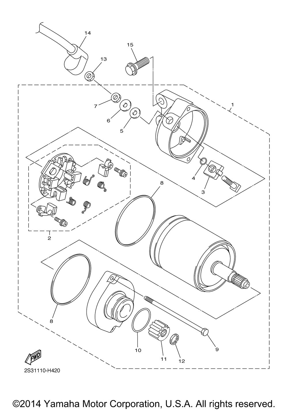 Starting motor