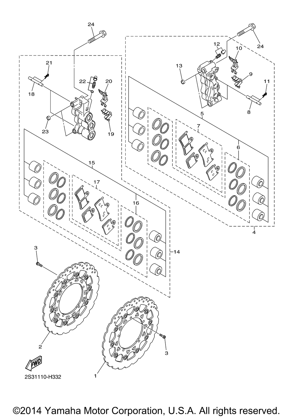 Front brake caliper