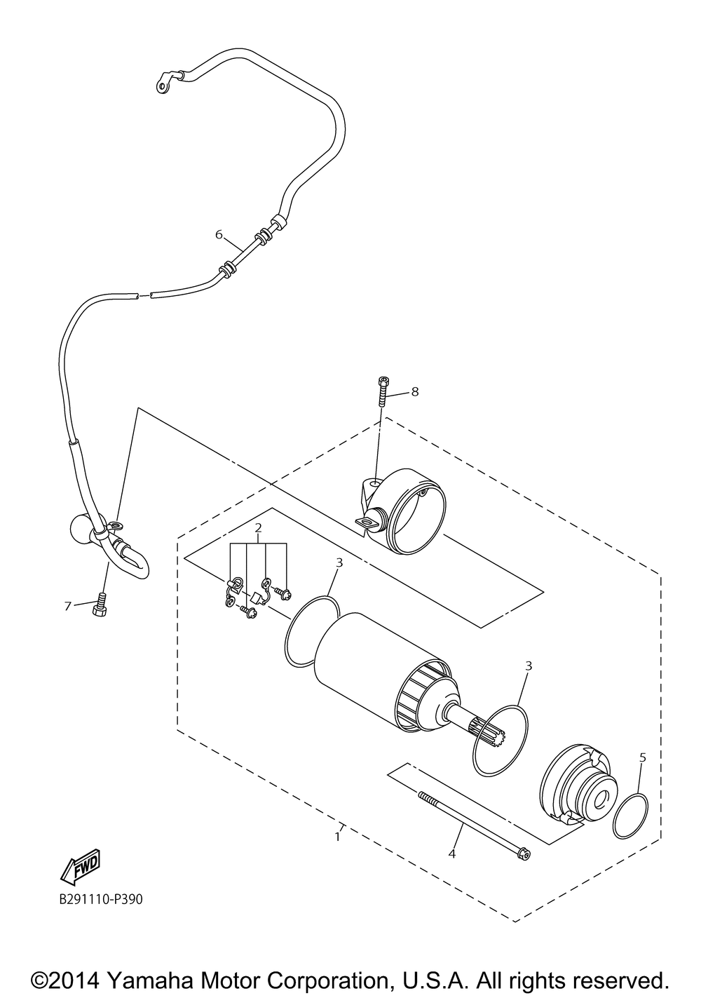 Starting motor