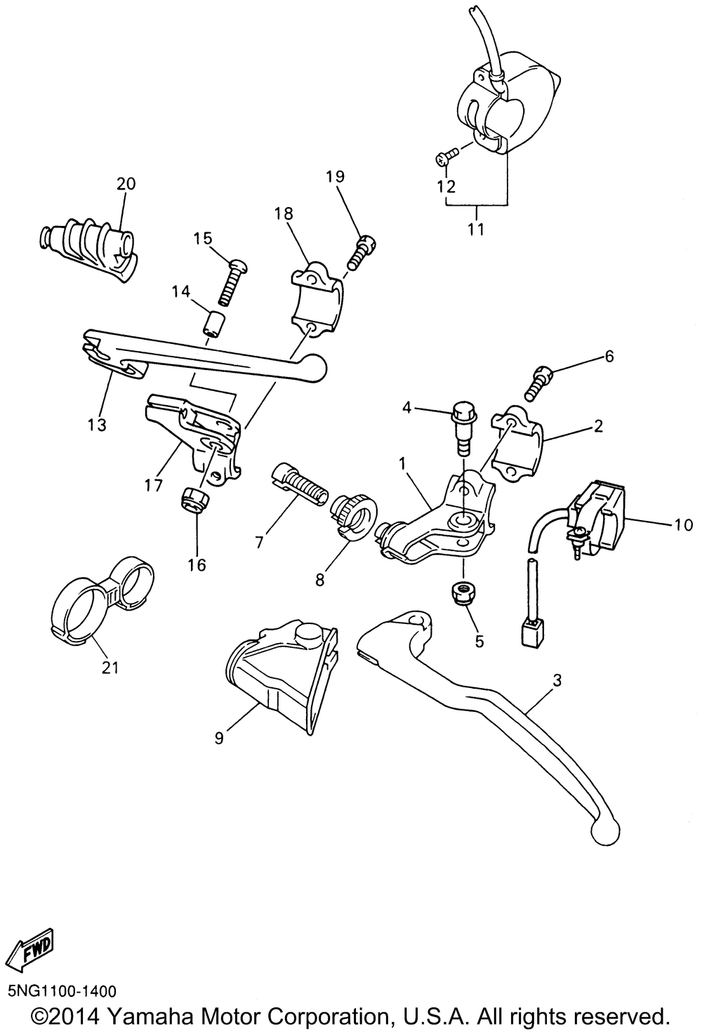 Handle switch lever