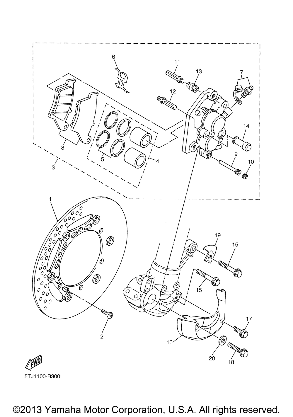 Front brake caliper