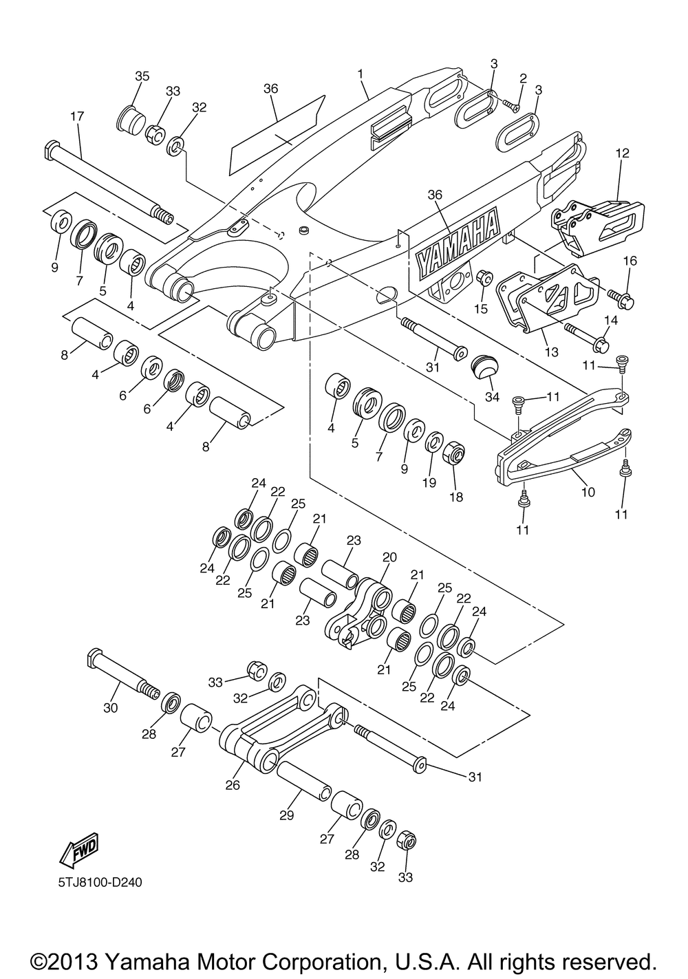 Rear arm