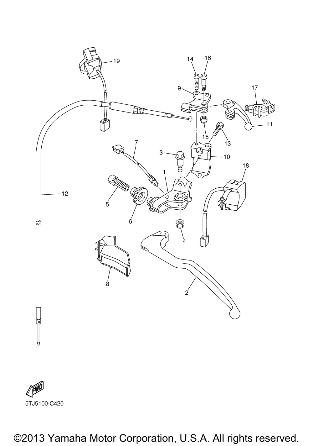 Handle switch lever