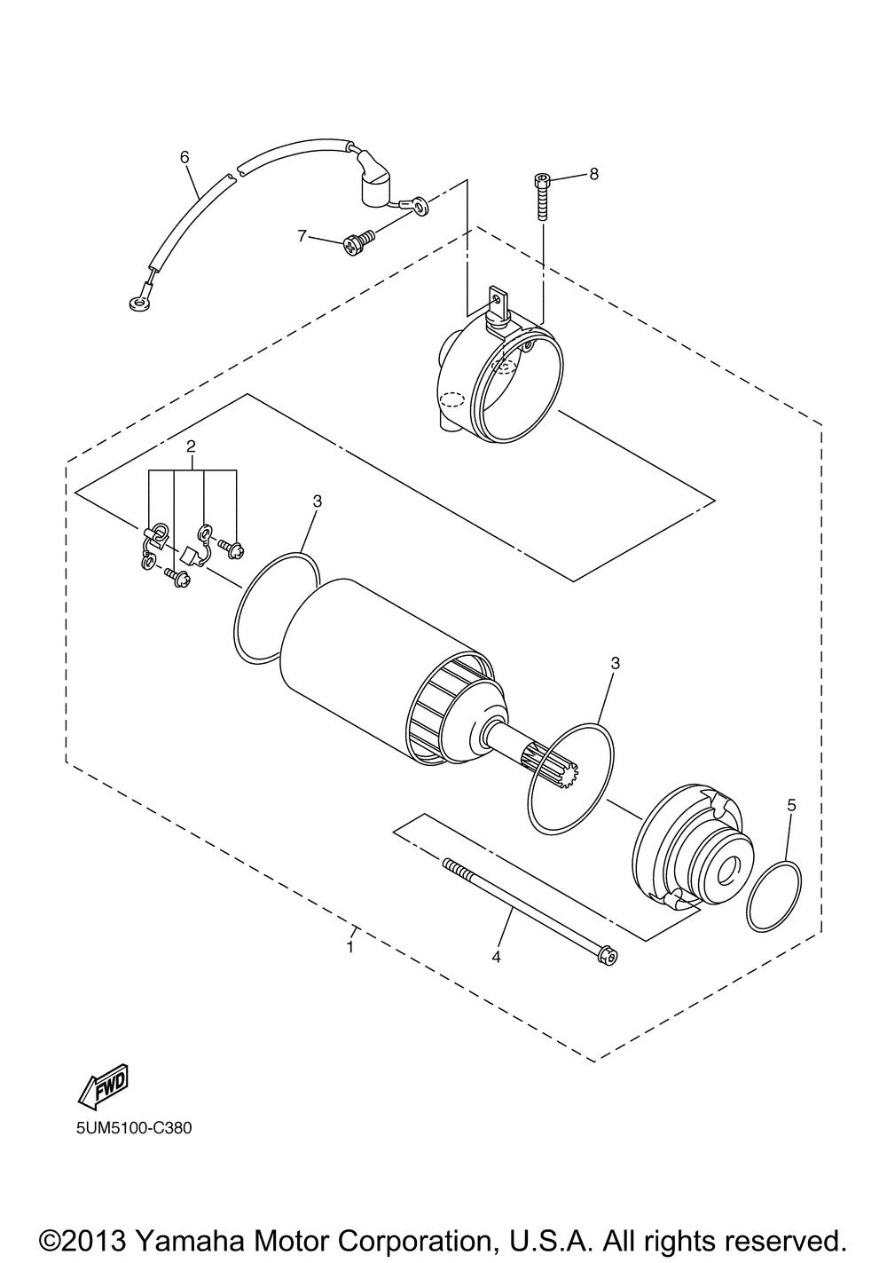 Starting motor