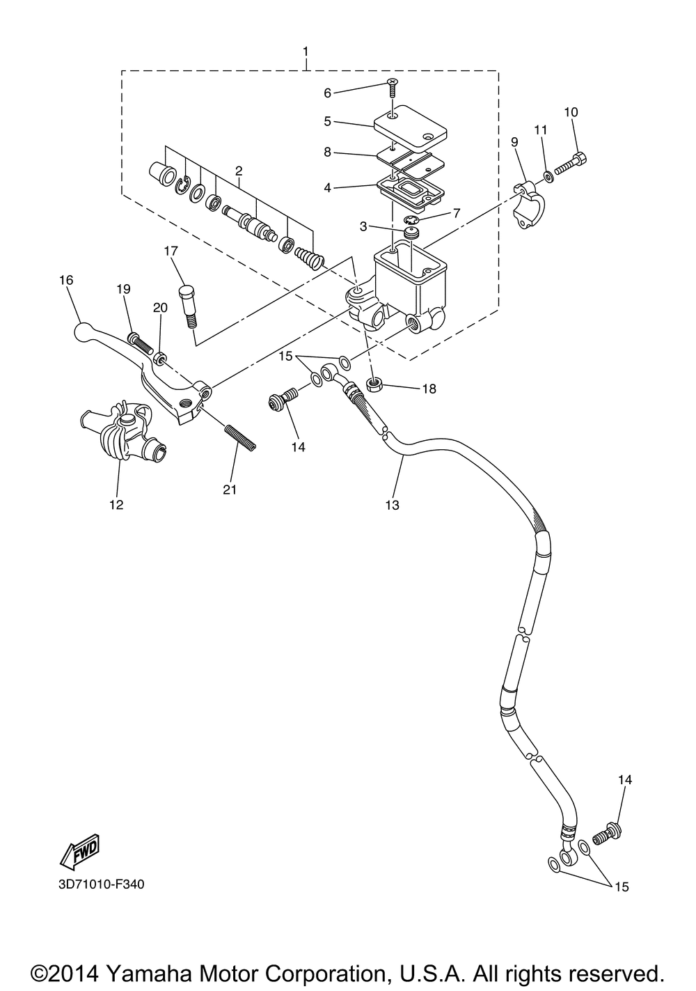 Front master cylinder