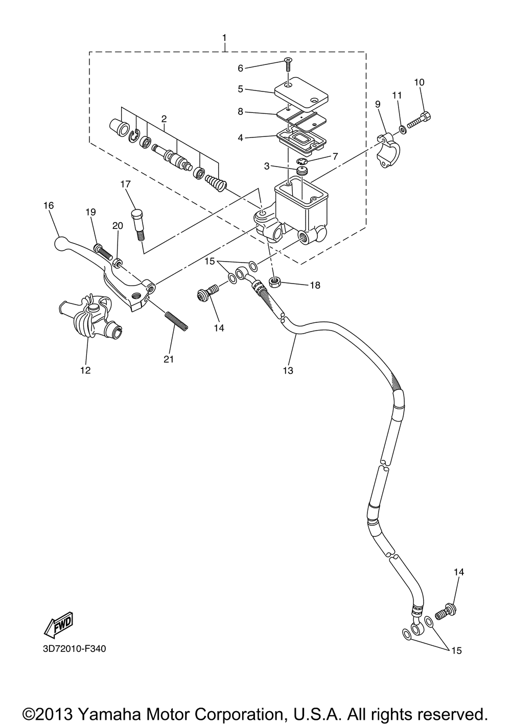 Front master cylinder