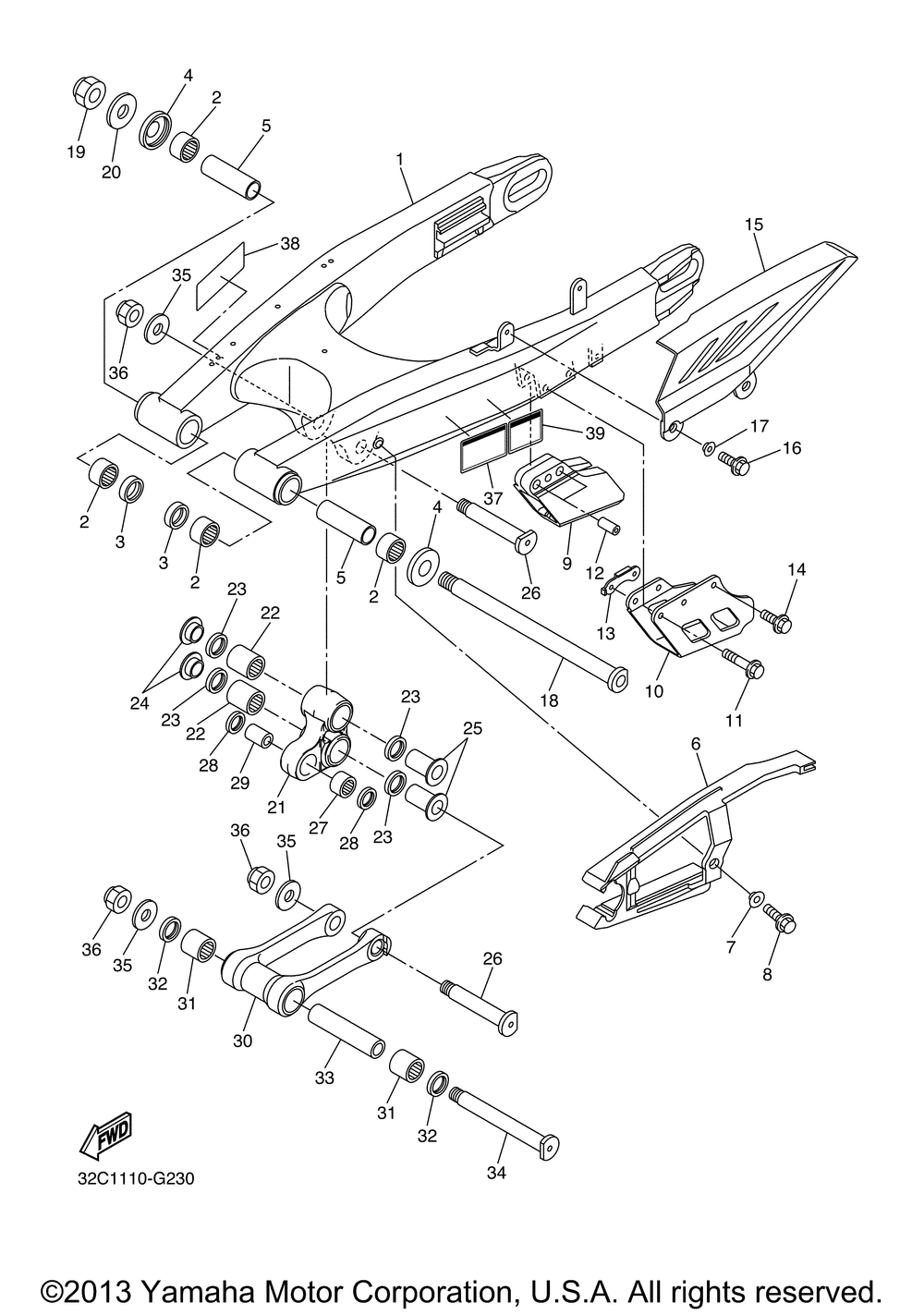 Rear arm