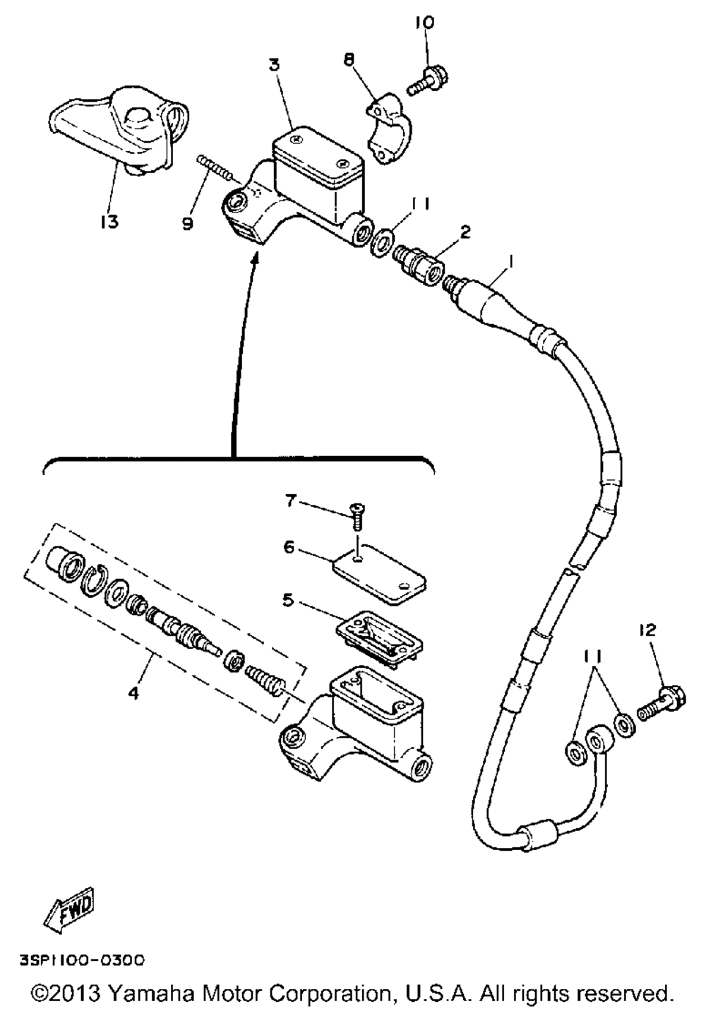 Front master cylinder