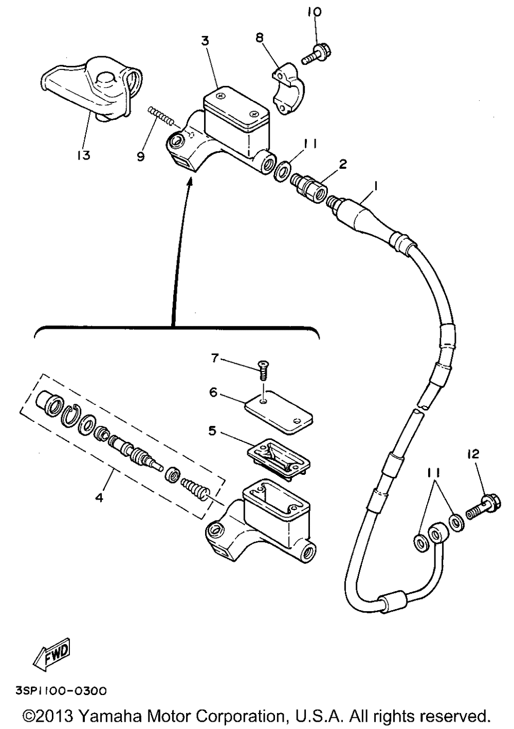 Front master cylinder