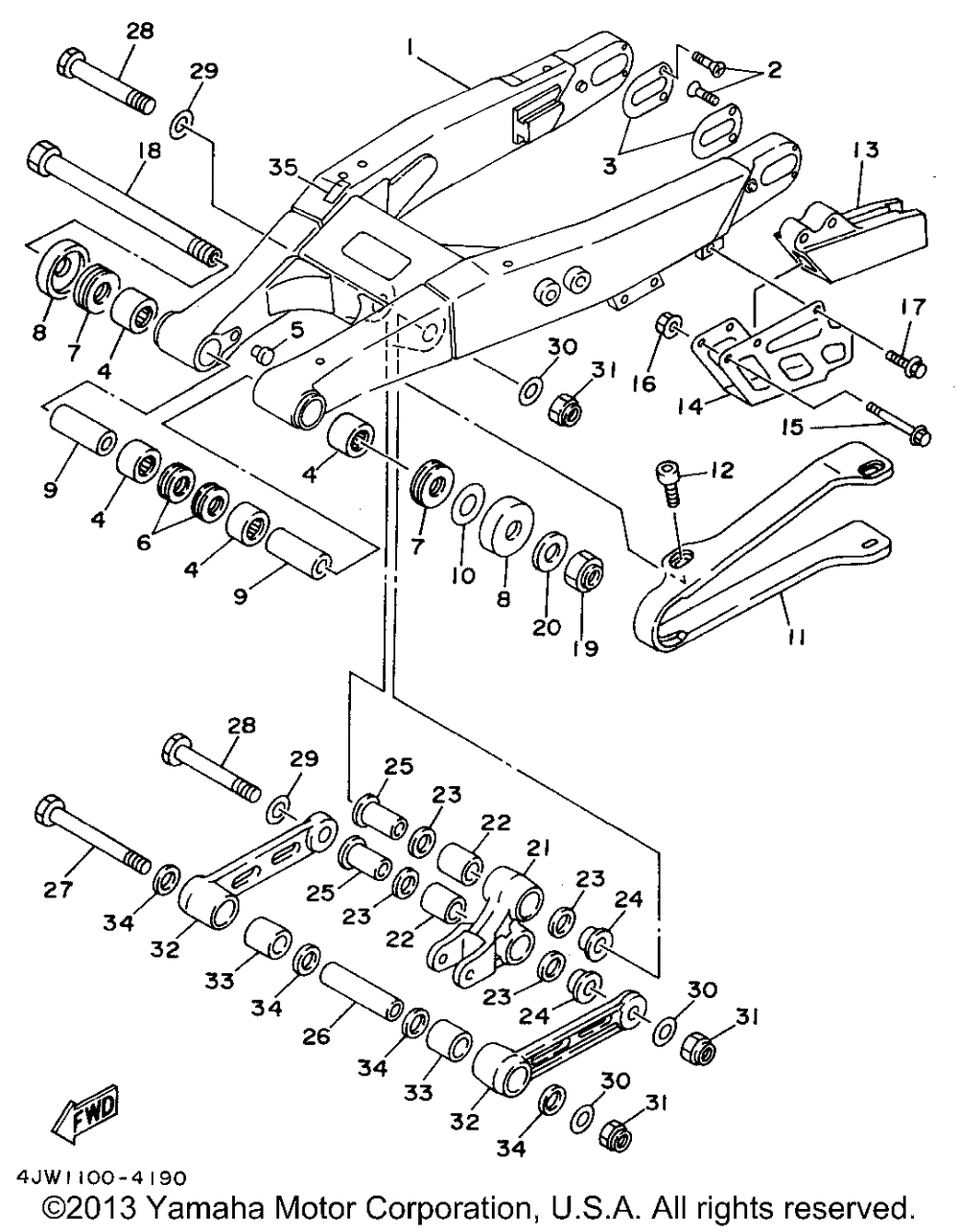 Rear arm