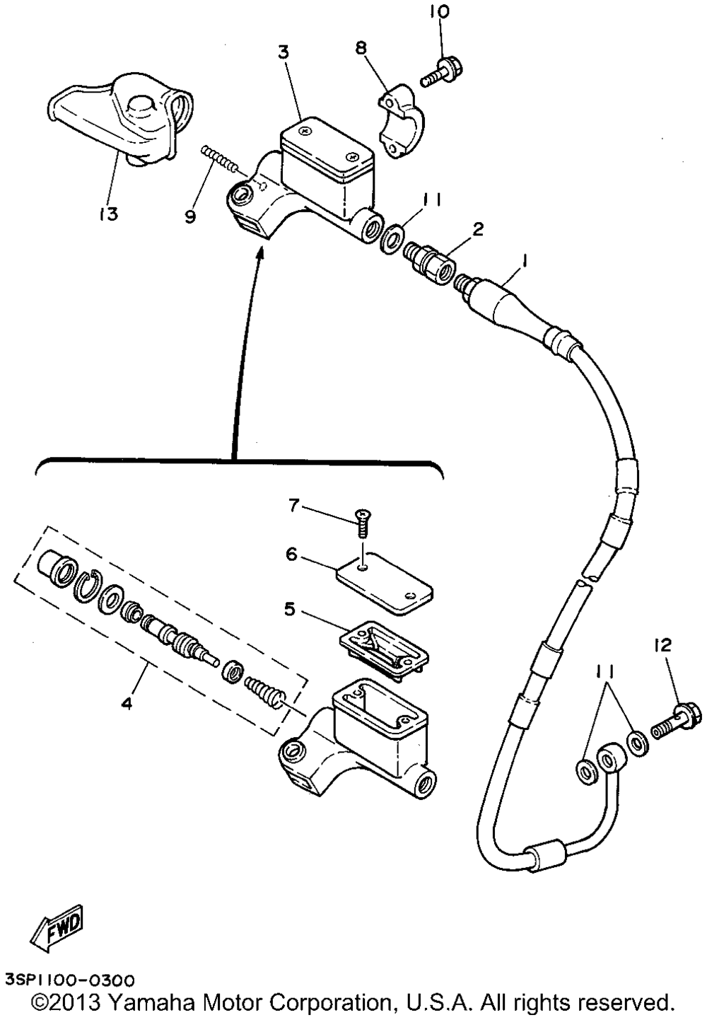 Front master cylinder