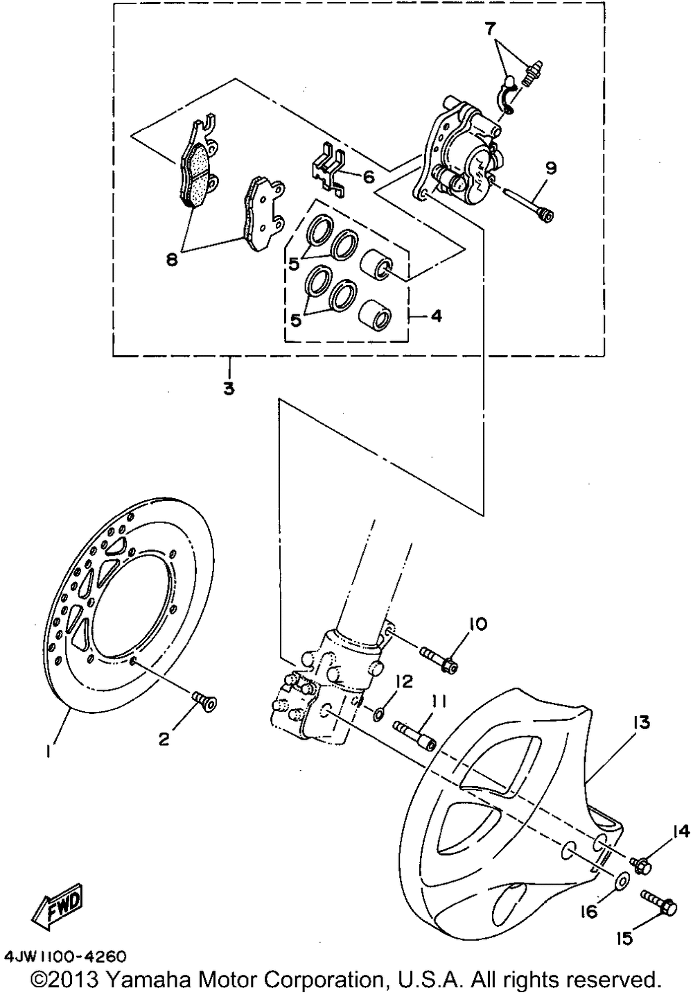 Front brake caliper