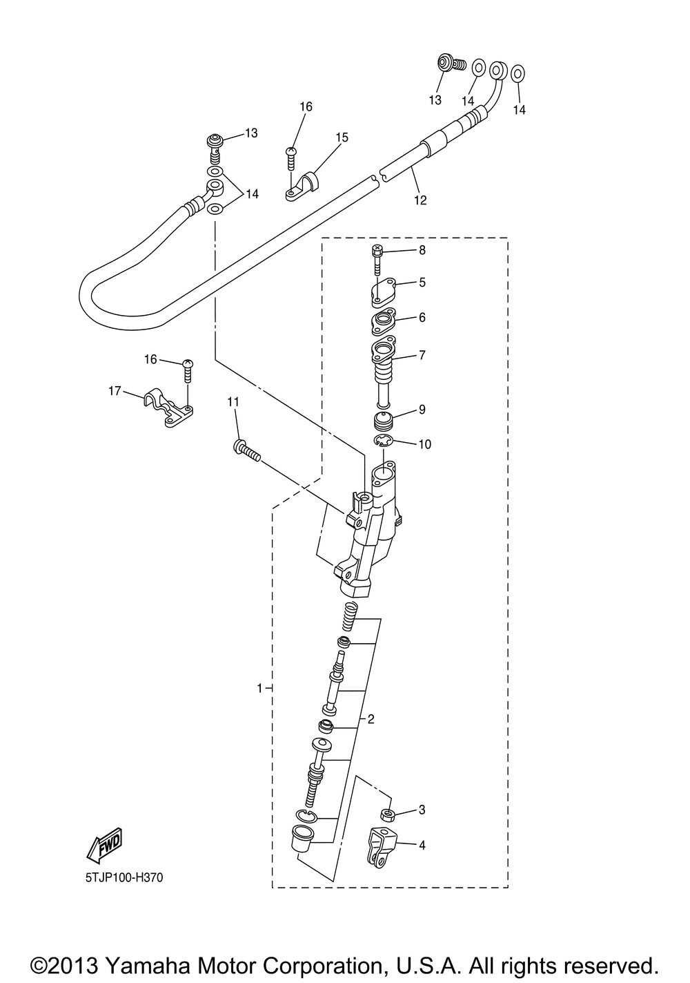 Rear master cylinder