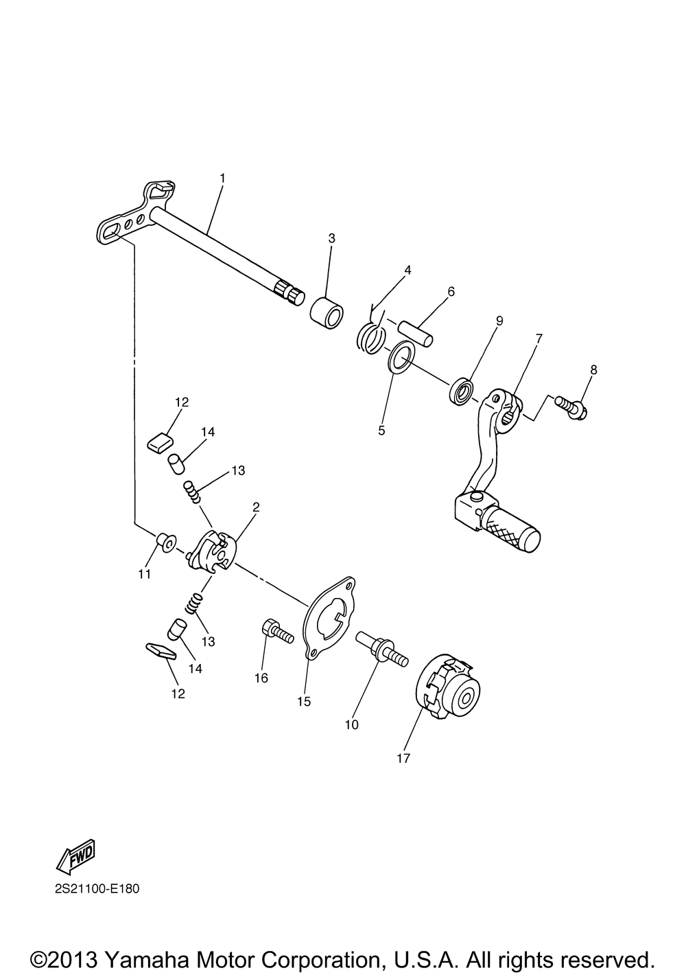 Shift shaft