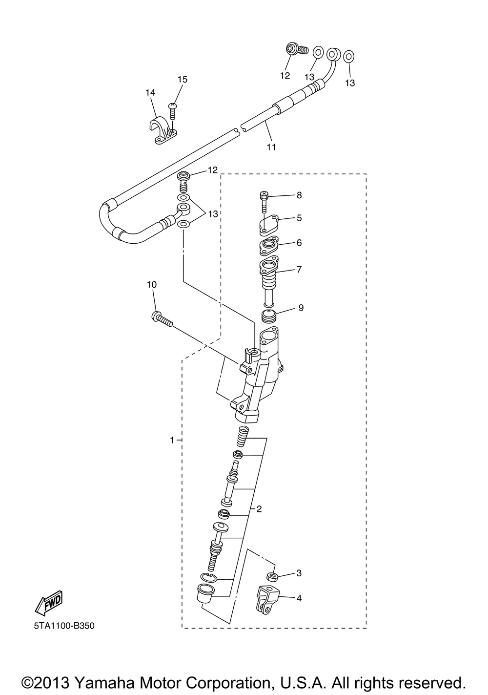 Rear master cylinder