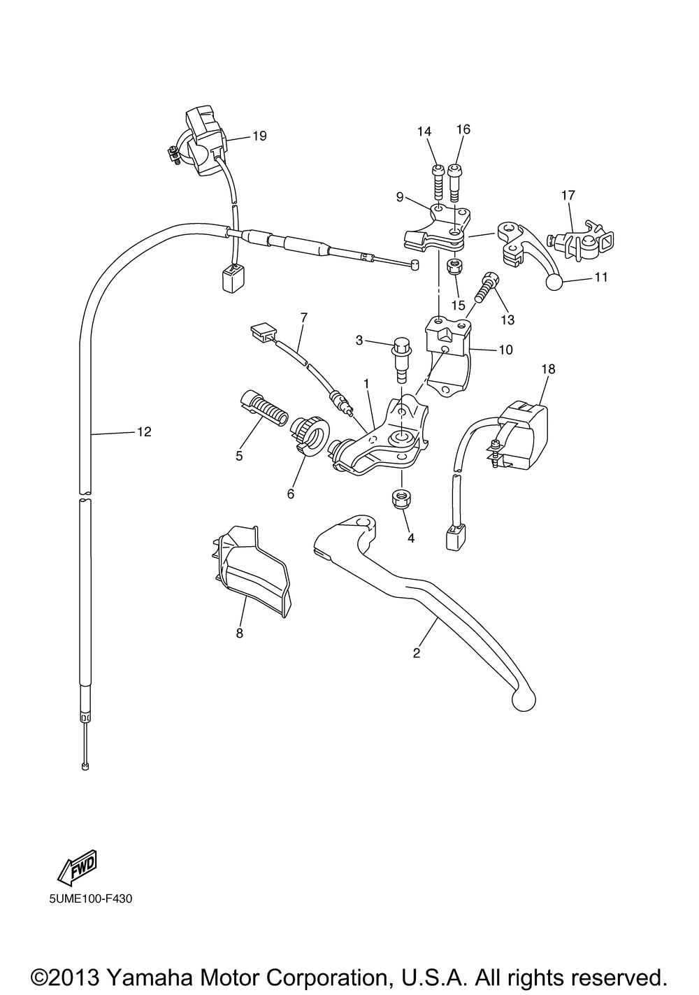 Handle switch lever