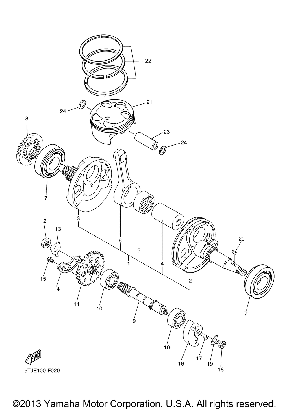 Crankshaft piston