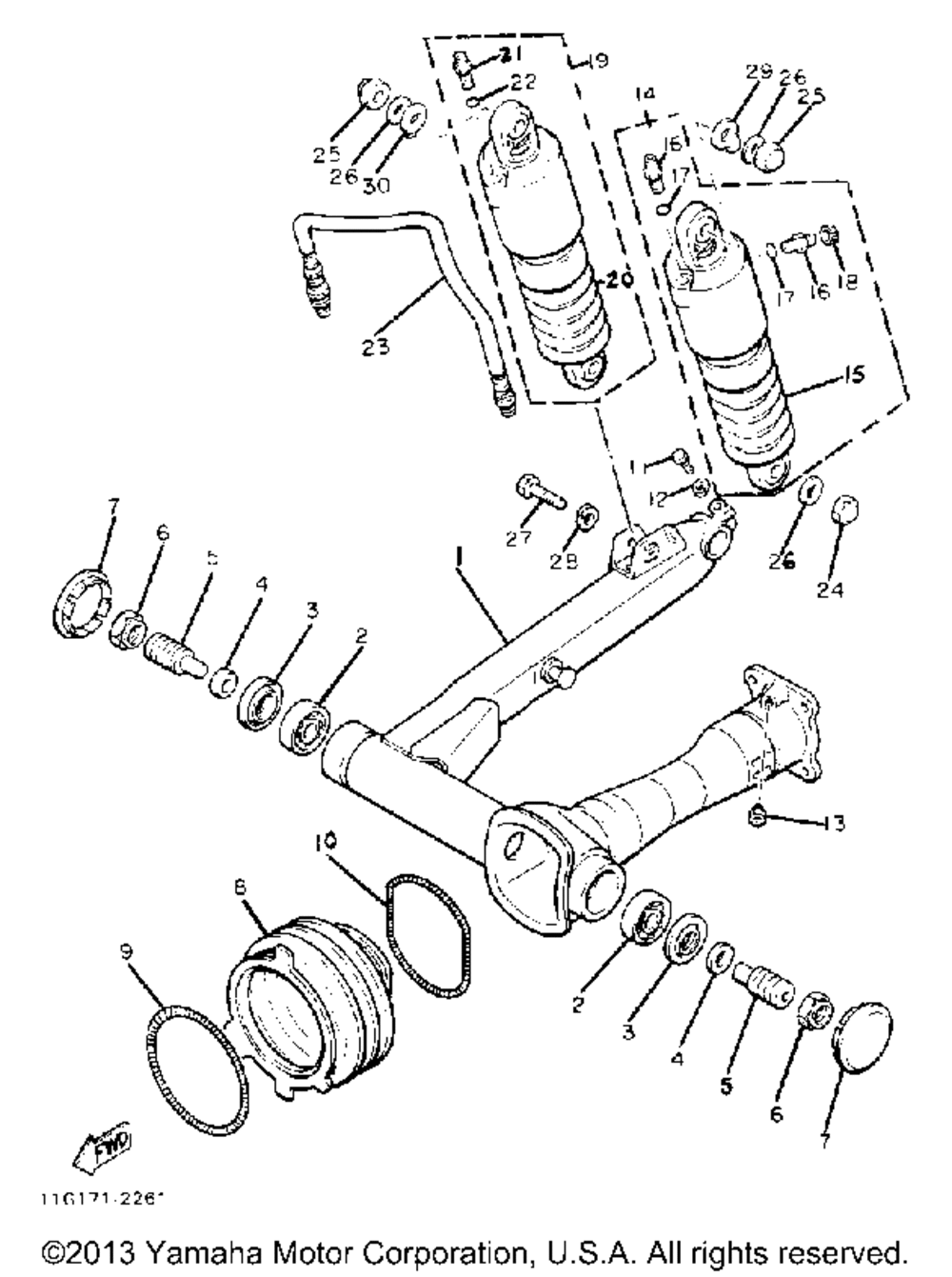 Rear arm suspension