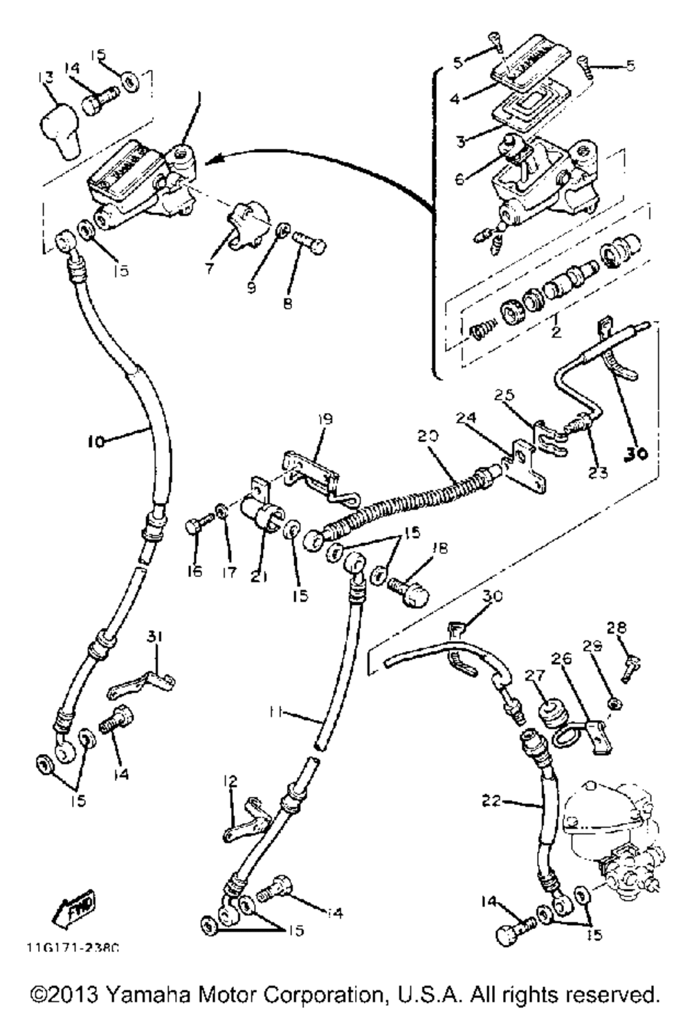 Front master cylinder