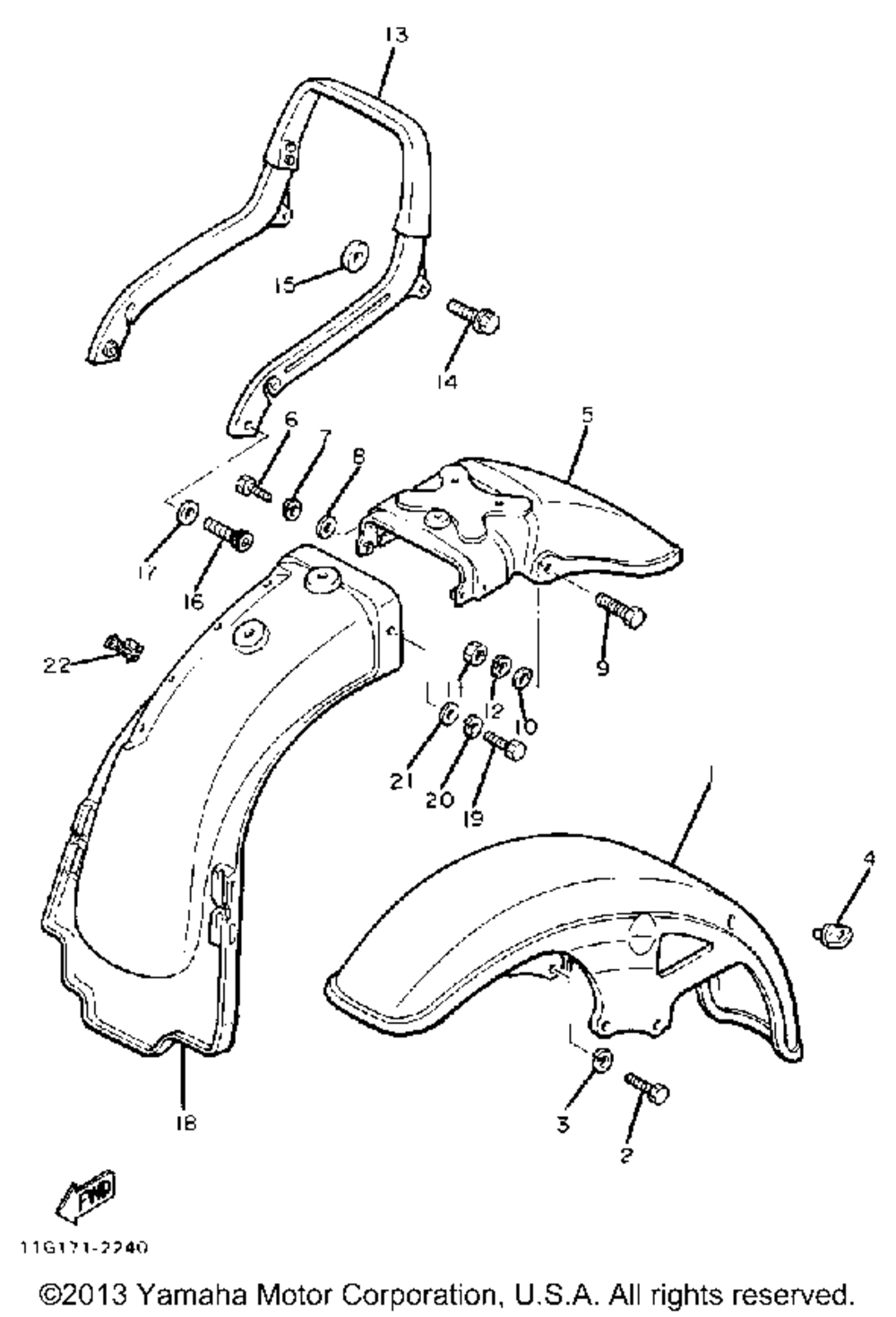 Front fender rear fender