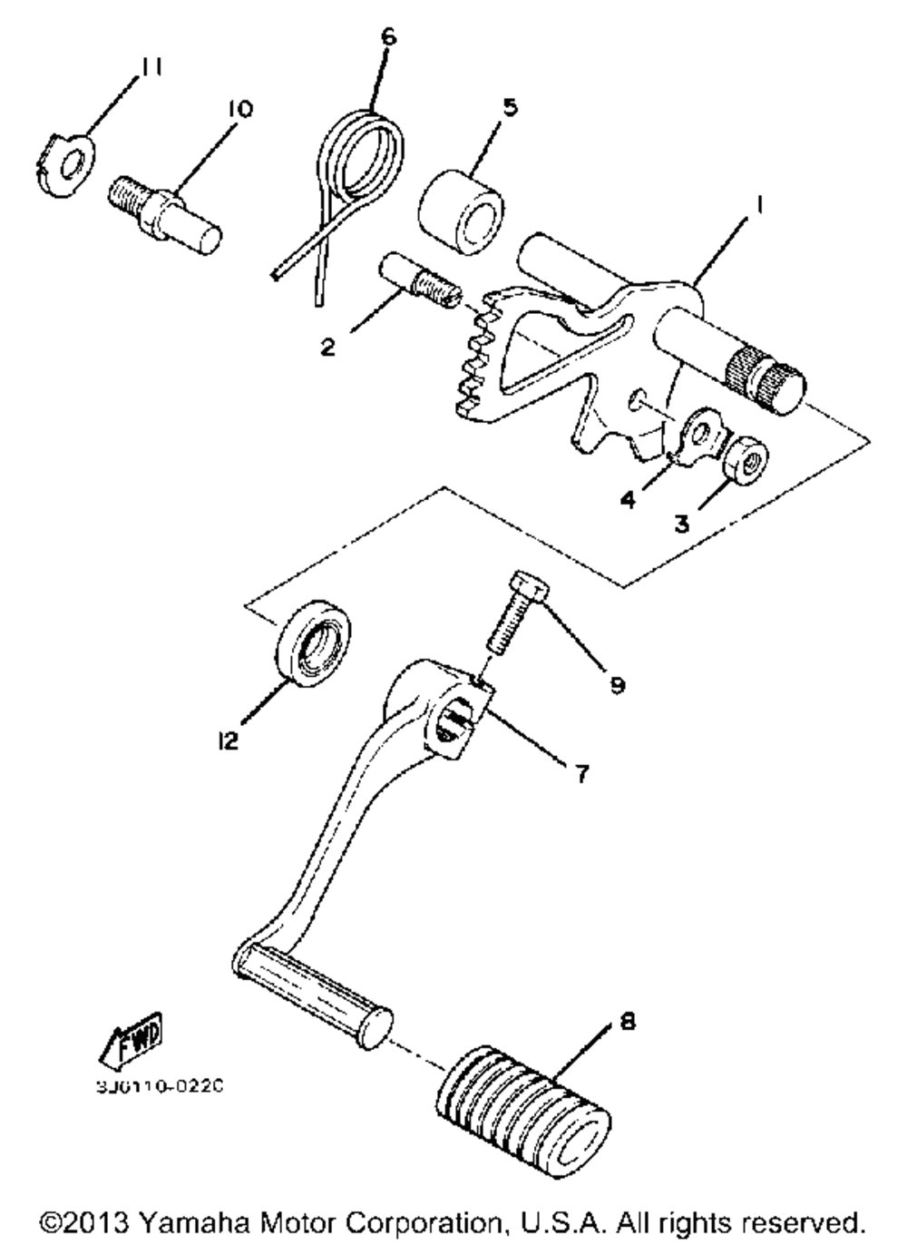 Shift shaft pedal