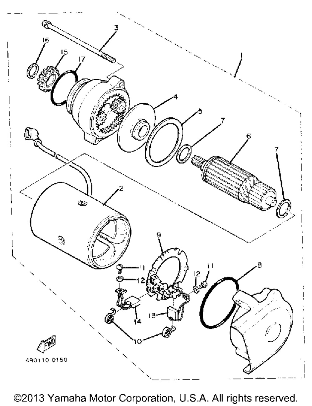 Starting motor