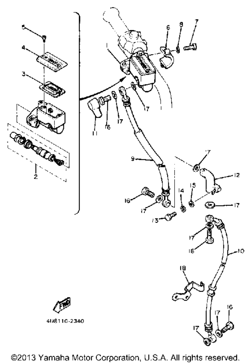 Front master cylinder