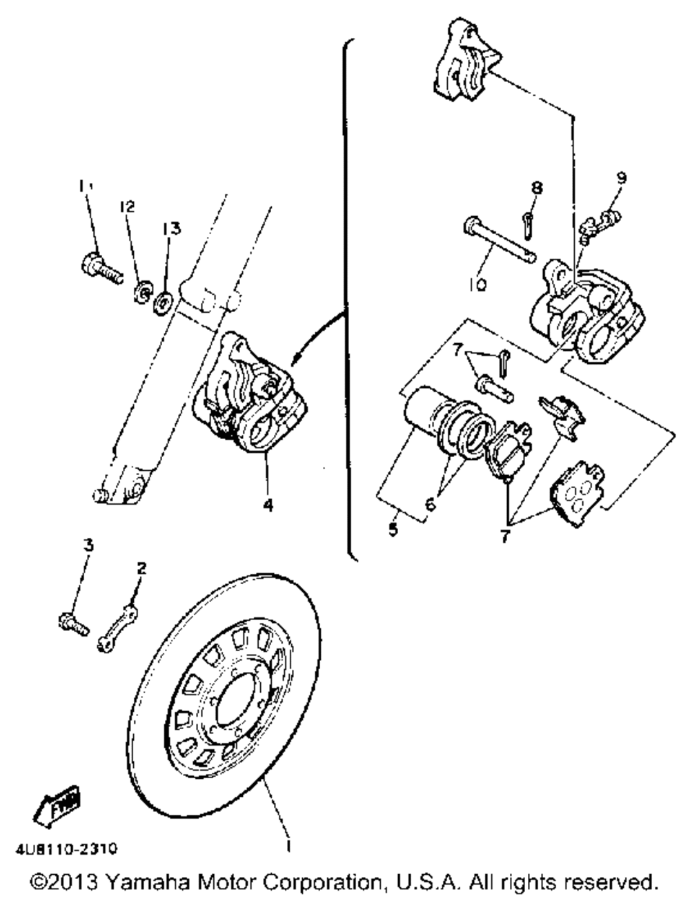 Front brake caliper