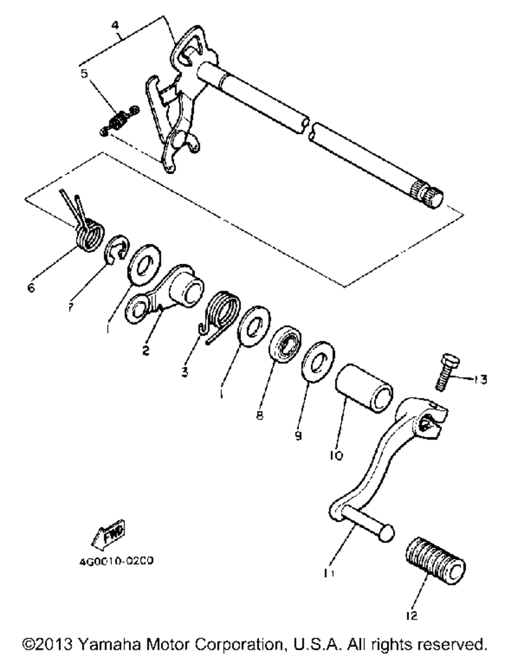 Shift shaft pedal