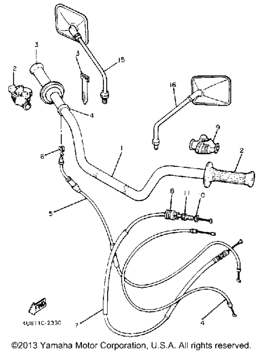 Handlebar cable