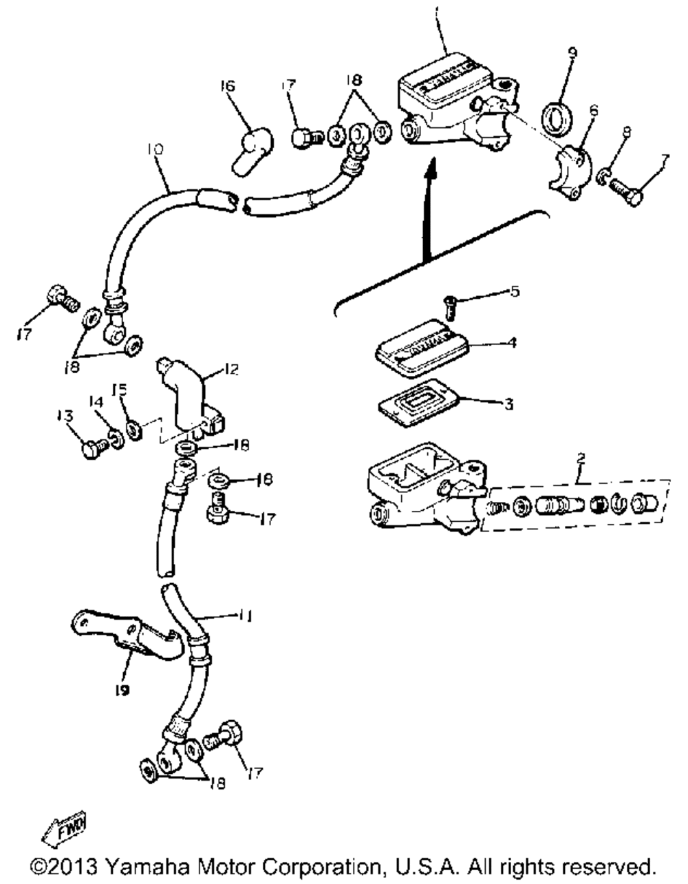 Front master cylinder