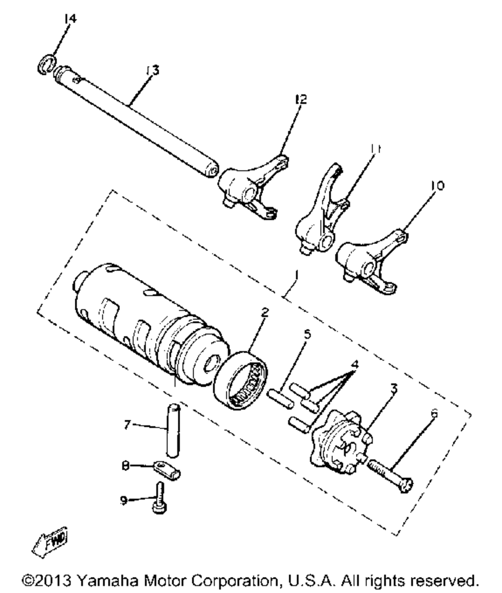 Shift cam fork