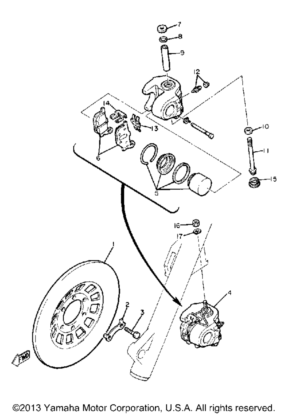 Front brake caliper