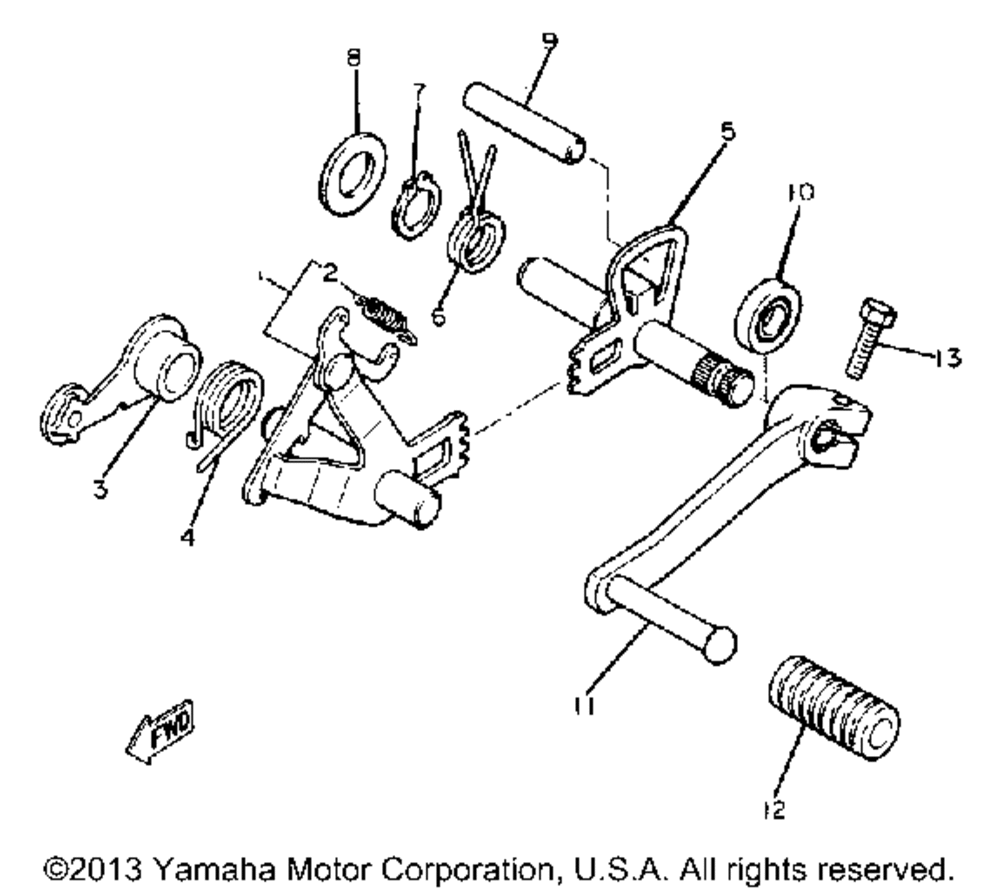 Shift shaft pedal