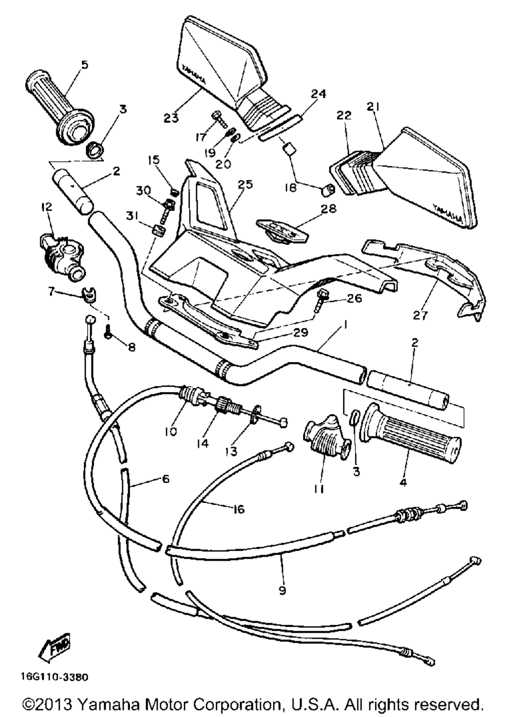 Handlebar cable