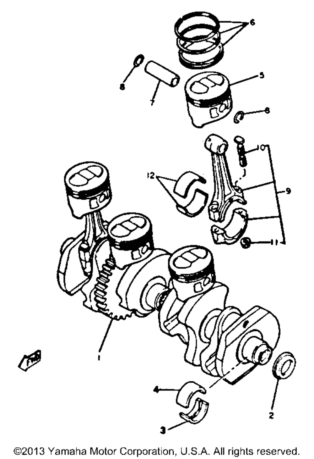 Crankshaft piston